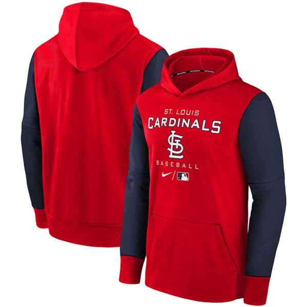 Men's St. Louis Cardinals Red 2022 City Connect Therma Performance Pullover Hoodie